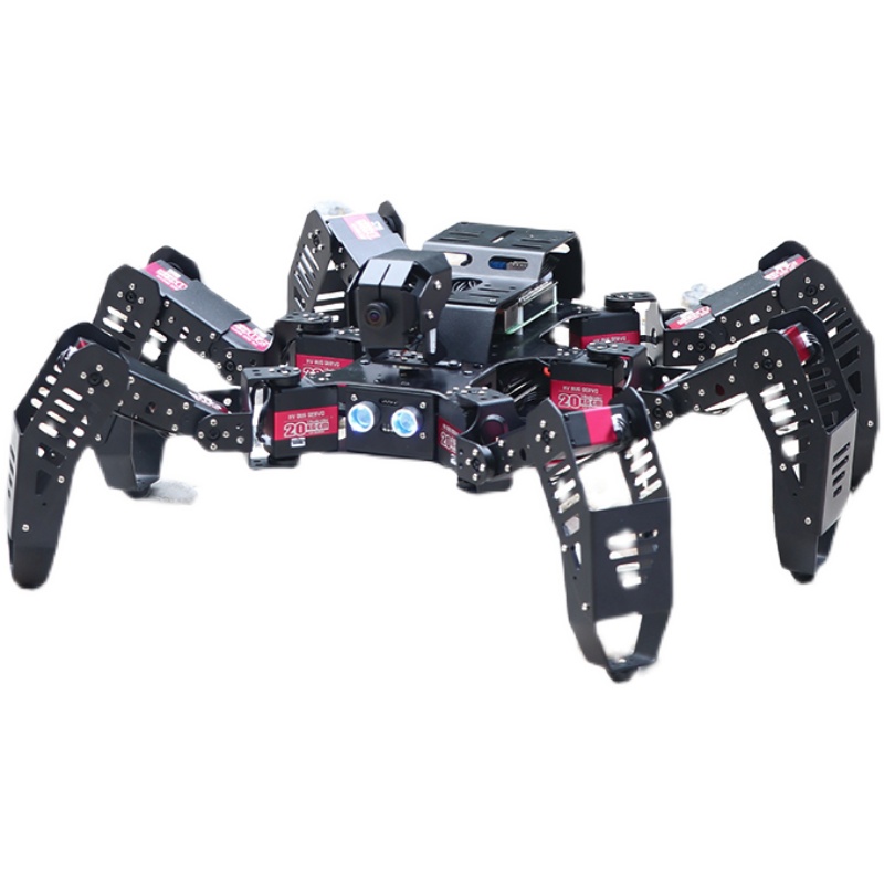 树莓派4B六足蜘蛛仿生机器人SpiderPi可编程OpenCV智能ai视觉套件